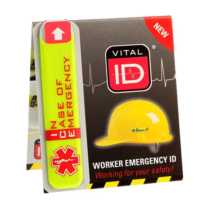 VITAL ID IN CASE OF EMERGENCY HARDHAT ID - Hard Hat Identification